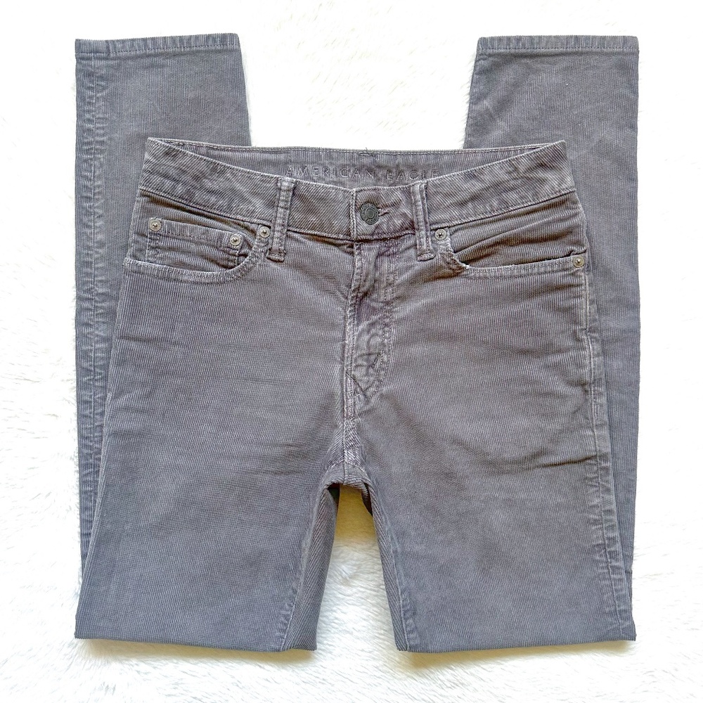 American Eagle Outfitters Skinny Corduroy Grey Flex Stretch Jeans